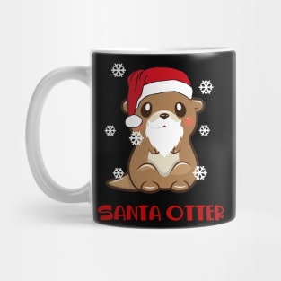 Merry Ottermas Santa Christmas Gift For Otter Lover Mug